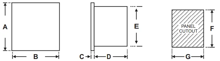 i-therm Fx-438 PID Digital Temperature Controller - OVER ALL DIMENSIONS