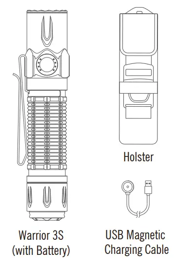 OLIGHT Warrior 3 S Flashlight - BOX
