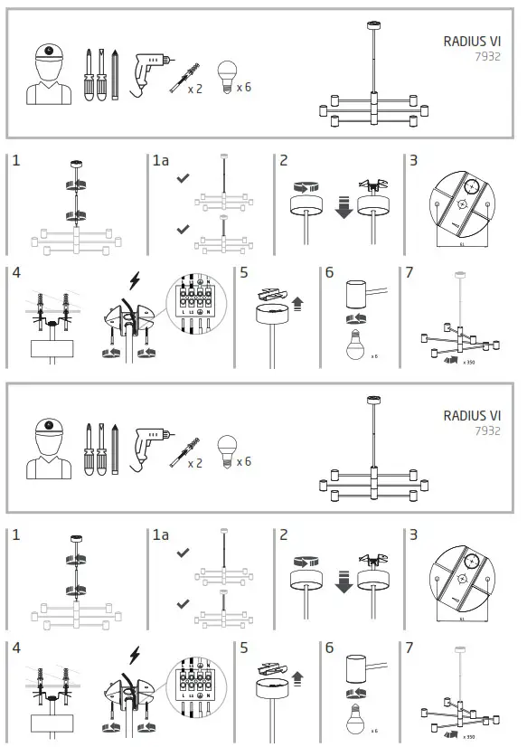 Nowodvorski 7932 Lustra Dormitor Radius VI