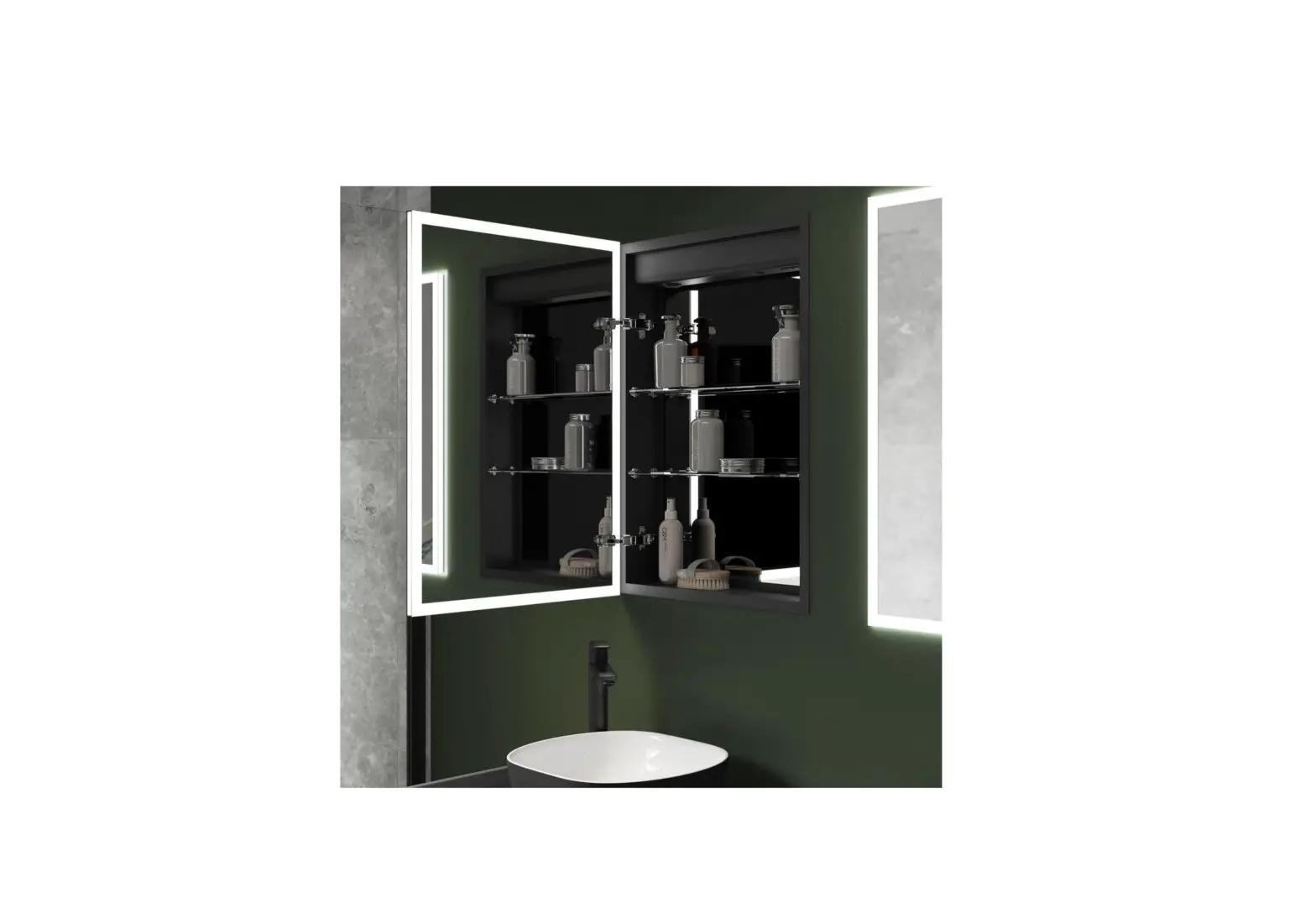 Sensio Se30298t0 Eclipse Recessed Mirrored Bathroom Cabinet With Lights And Shaver Socket 700x500mm Instruction Manual