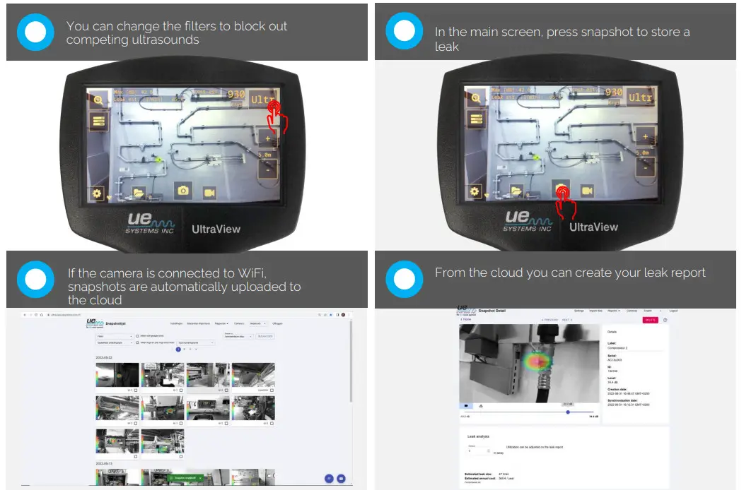 UE Systems UltraView Ultrasonic Air and Gas Leak Detection Camera - UltraView 3