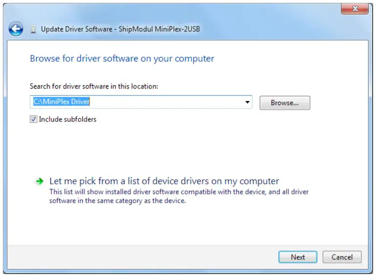 ShipModul USB enabled MiniPlex with Computer - Installation start 3