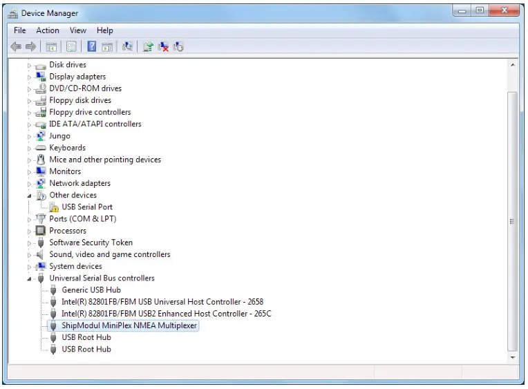 ShipModul USB enabled MiniPlex with Computer - Installation start 5