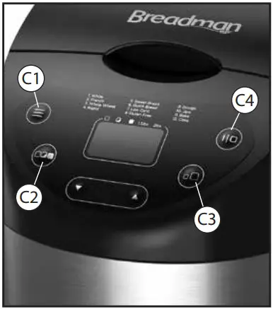 Breadman BK1200SS Professional Bread Maker - display window