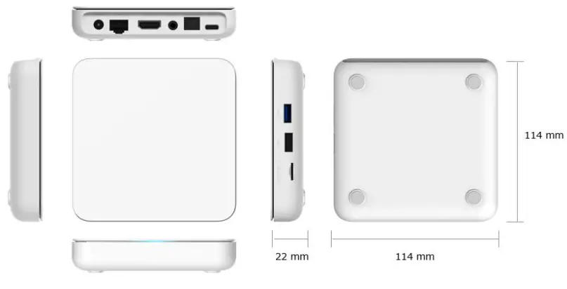 TRANSLITE GLOBAL TL-4KBR Android TV 4K HD Set Top Box - DIMENSIONS