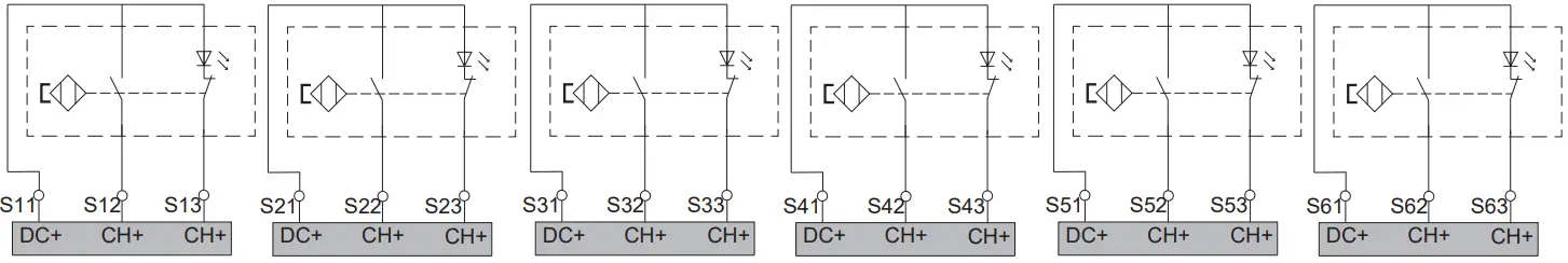 Schneider Electric XPSUDN Preventa p3Ap Safety Module - Wiring Examples 1