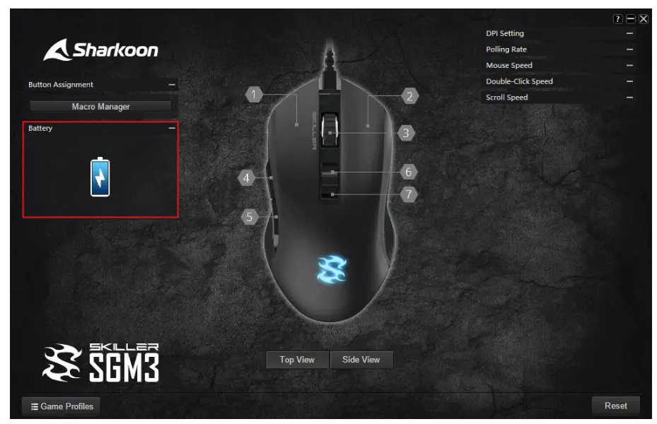 Sharkoon SKILLER SGM3 Wireless Gaming Mouse - Battery