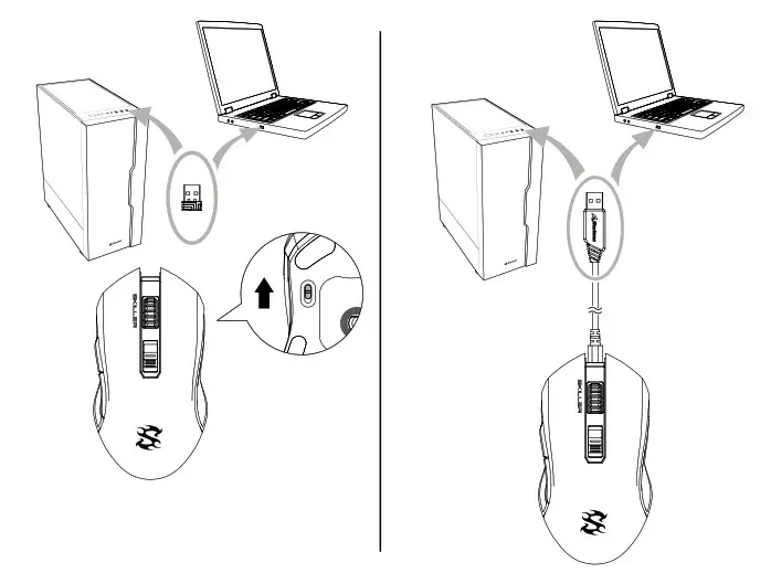 Sharkoon SKILLER SGM3 Wireless Gaming Mouse - Connecting