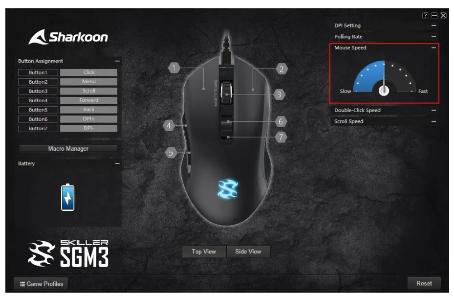 Sharkoon SKILLER SGM3 Wireless Gaming Mouse - Mouse Speed1
