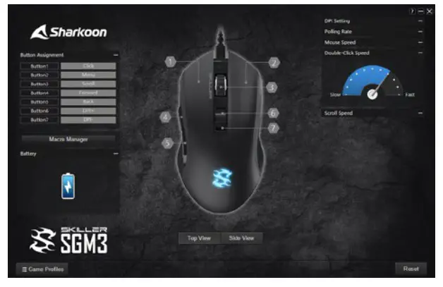 Sharkoon SKILLER SGM3 Wireless Gaming Mouse - mouse clicks