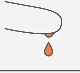 Let a large blood drop