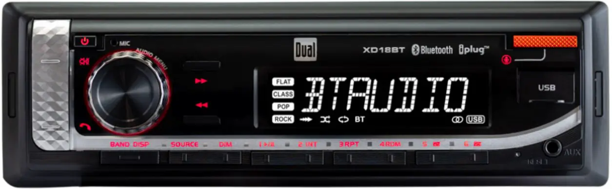 DUAL-LITE XD18BT AM/FM Receiver with Bluetooth and Fixed Face