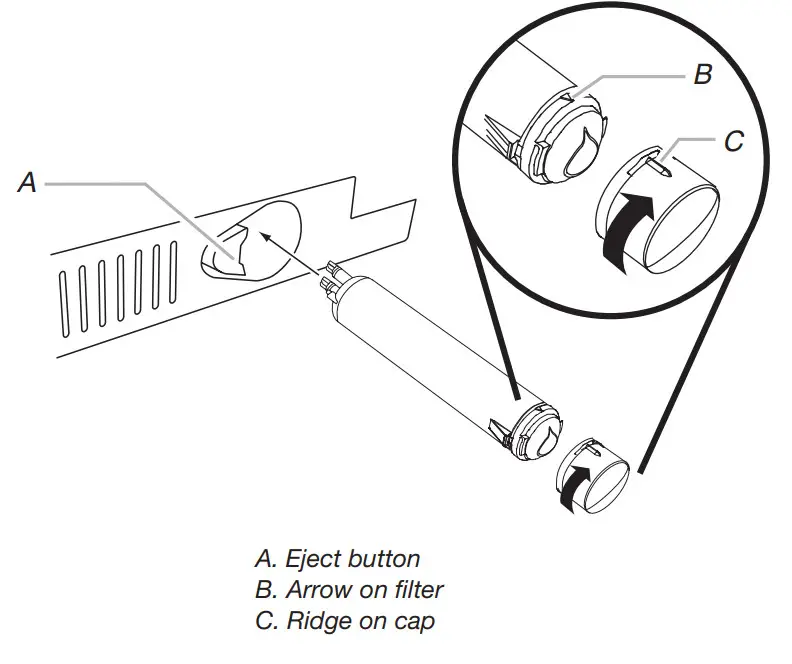 KitchenAid W11511883B Bottom-Mount Built-In Refrigerator - Eject button