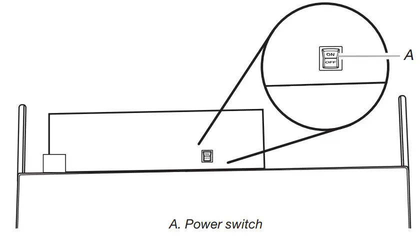 KitchenAid W11511883B Bottom-Mount Built-In Refrigerator - Power switch