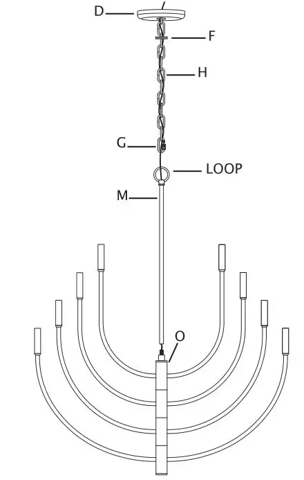 elk Home 82028 8 Continuance 8 Light Charcoal Chandelier Ceiling Light - Figure 3