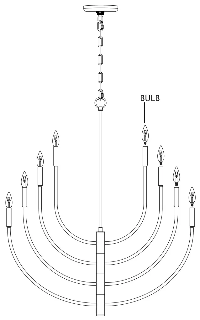 elk Home 82028 8 Continuance 8 Light Charcoal Chandelier Ceiling Light - Figure 7