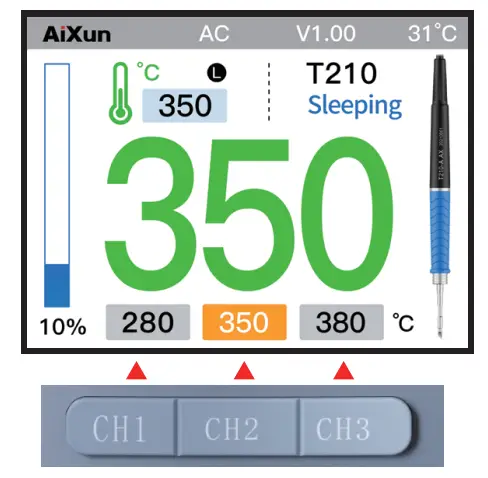 Aixun T410 Dual Channel Smart Soldering Station -Fast temp switching