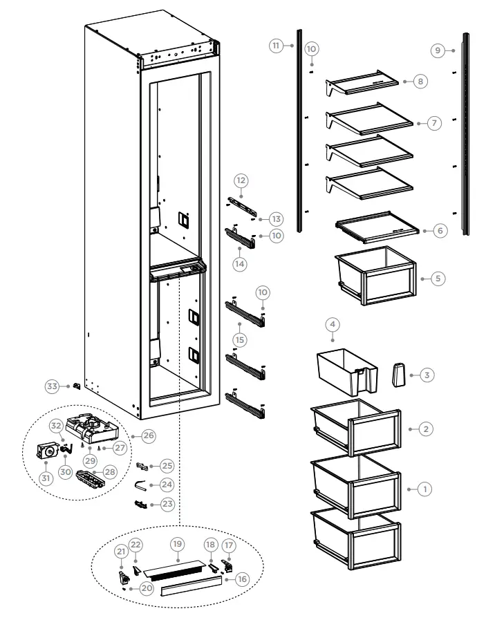 FISHER PAYKEL RS4621FLJK2 Vertical Freezer - AREA
