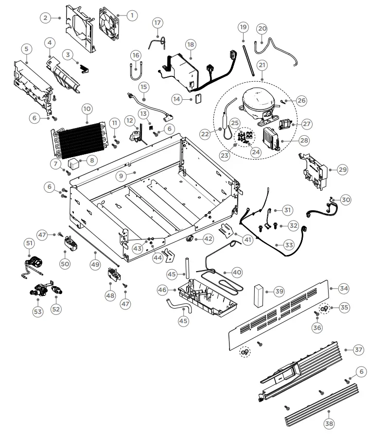 FISHER PAYKEL RS4621FLJK2 Vertical Freezer - COMPONENTS 4