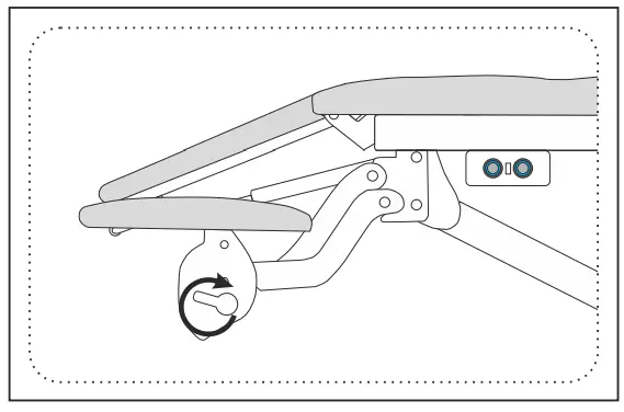 HABYS Evero X7 Stationary Massage Tables - Armrests adjustment