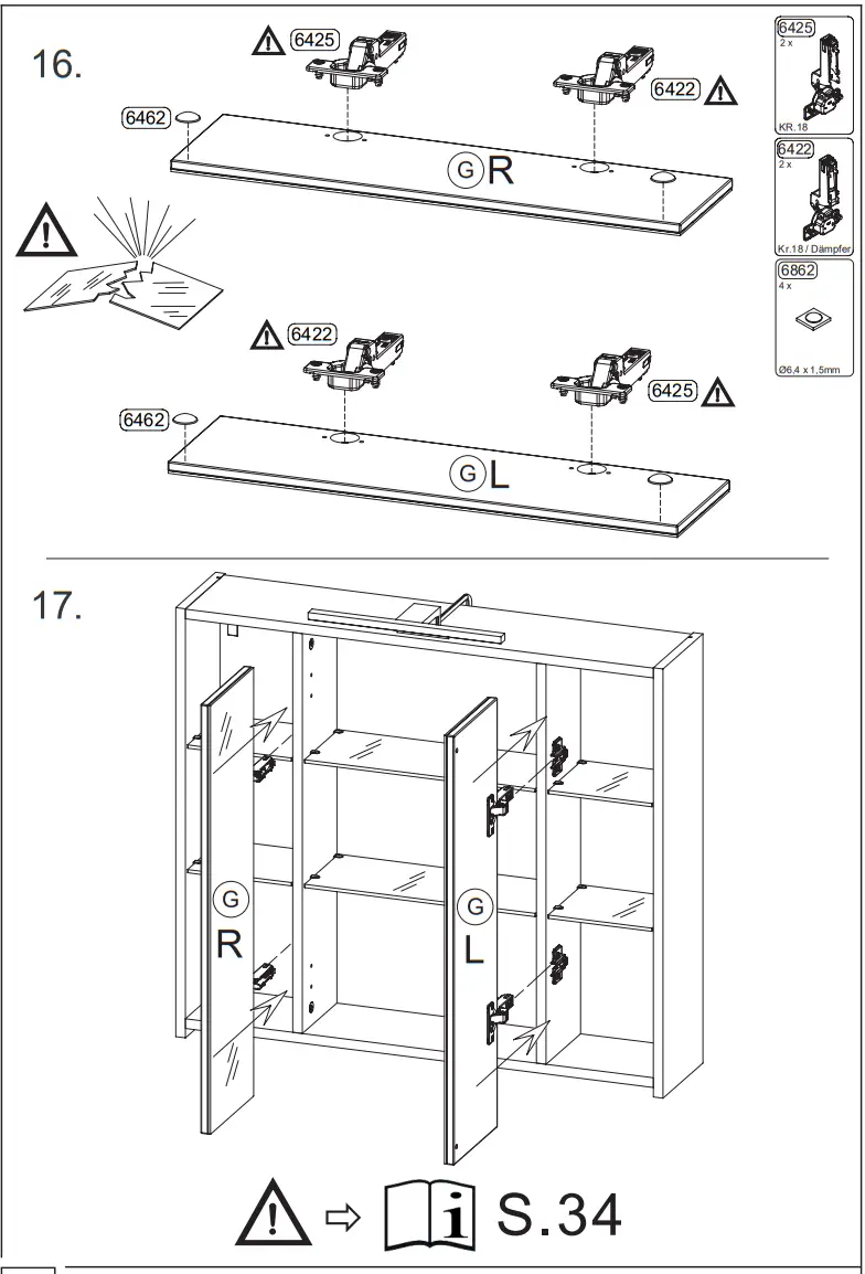 GERMANIA 2754 Mirror Cabinet - ASSEMBLY 18