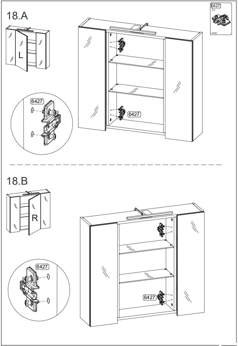 GERMANIA 2754 Mirror Cabinet - ASSEMBLY 19