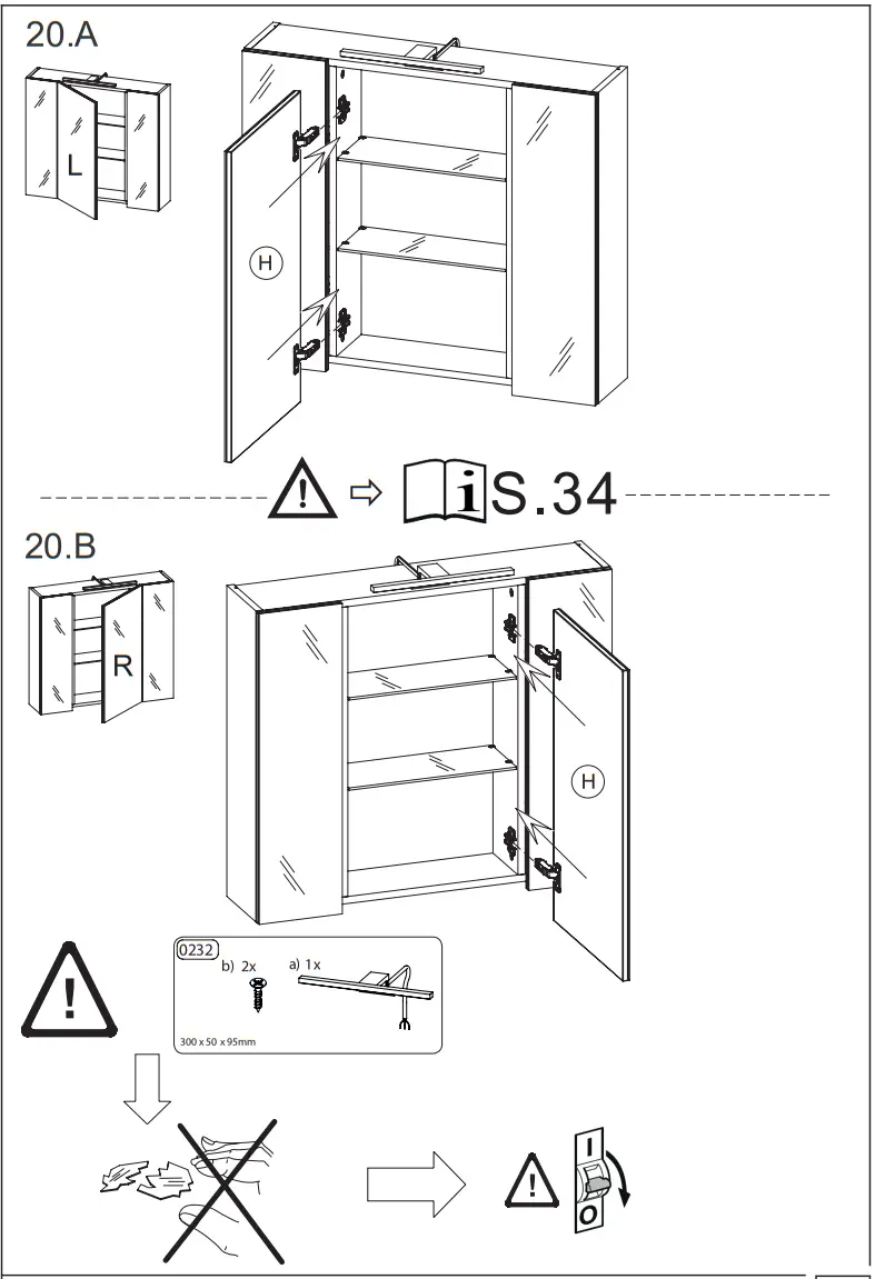 GERMANIA 2754 Mirror Cabinet - ASSEMBLY 21