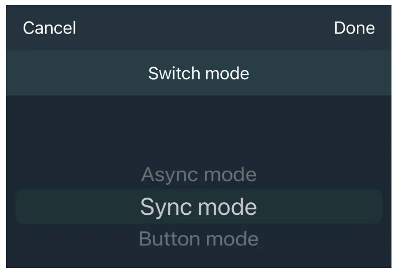 Switch settings