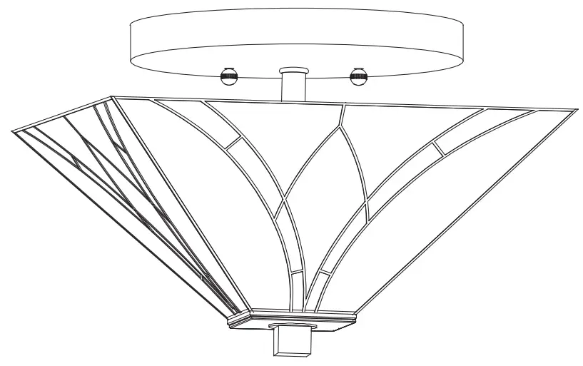 HOME DECORATORS COLLECTION HD7839B 2-Light Semi-Flush Mount