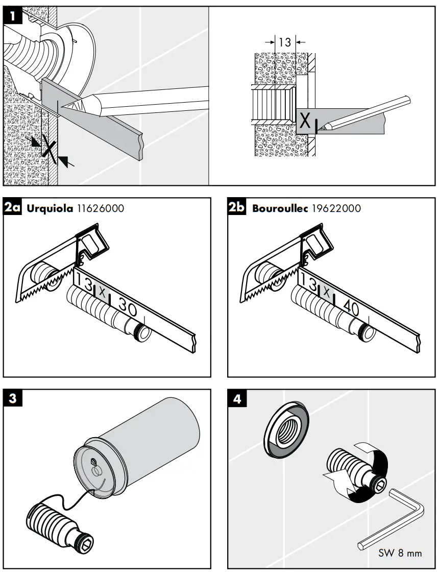 hansgrohe AXOR Urquiola Bouroullec Shower Holder Unit - figer