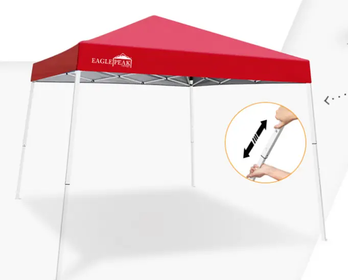 EAGLE PEAK E64EP-RED-AZ-Slant-Leg-Pop-up-Canopy-Tent-03