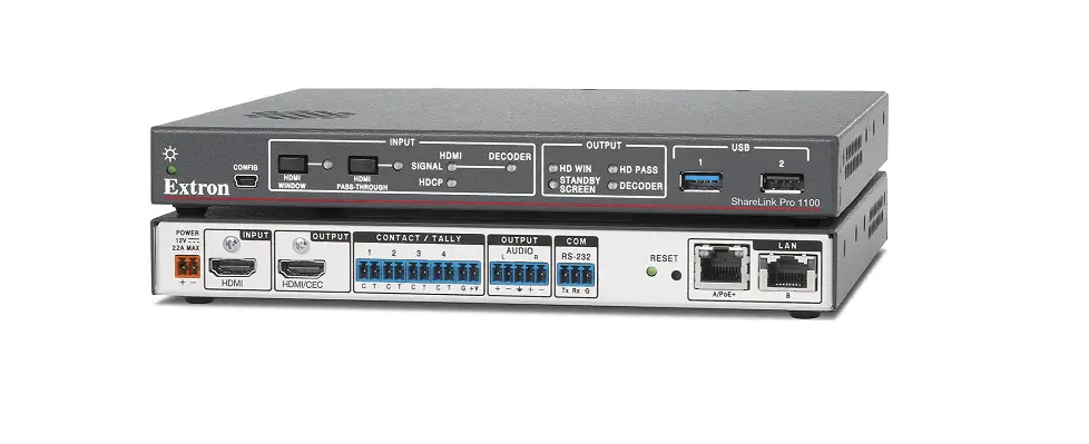 Extron Sharelink Pro 1100 Wired And Wireless Presentation System User Guide Extron Sharelink Pro 1100 Wired And Wireless Presentation System User Guide