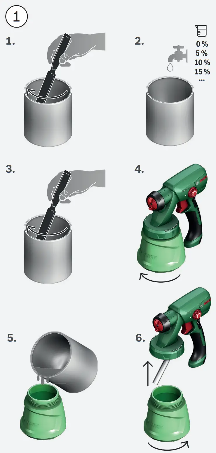 BOSCH PFS 2000 Paint Spray System - Parts 1