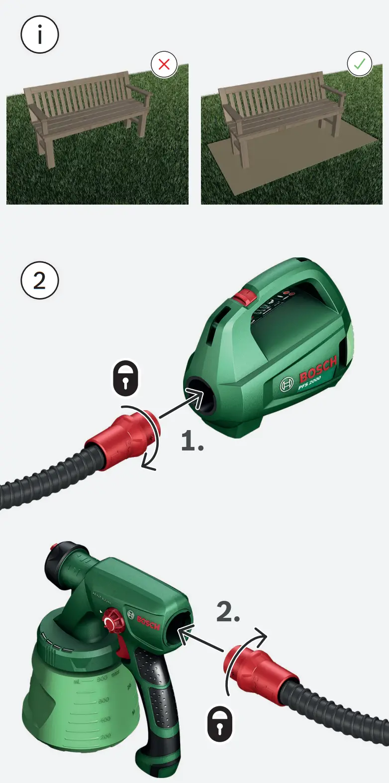 BOSCH PFS 2000 Paint Spray System - Parts 2