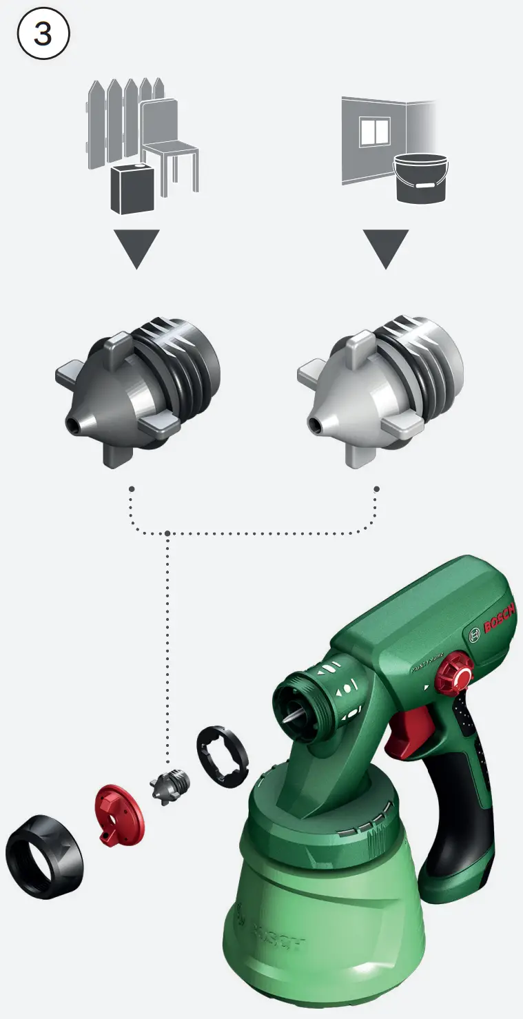 BOSCH PFS 2000 Paint Spray System - Parts 3