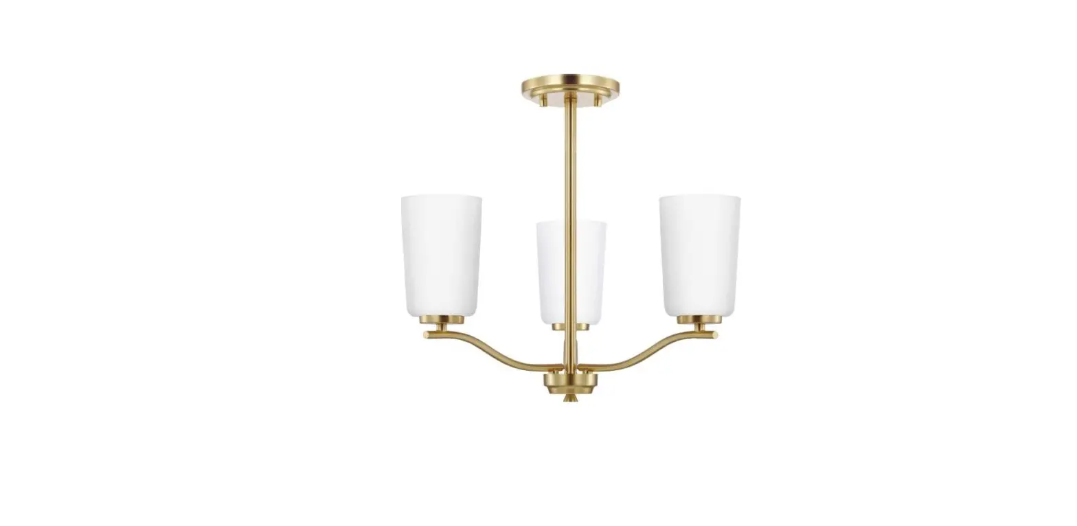 Progress Lighting P400349 Adley 3 Light Matte Black Semi-flush Convertible Ceiling Light Instruction Manual