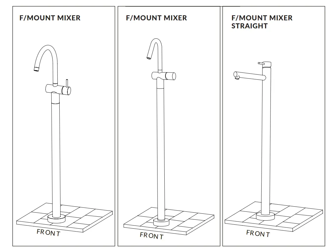 SUSSEX VFMBMCTSXFMMIK Voda Floormount Mixer