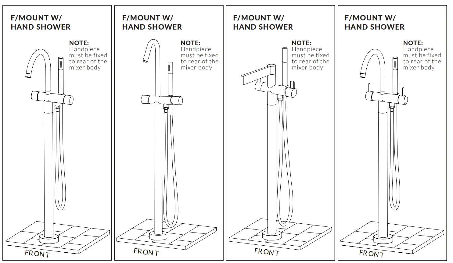 SUSSEX VFMBMCTSXFMMIK Voda Floormount Mixer