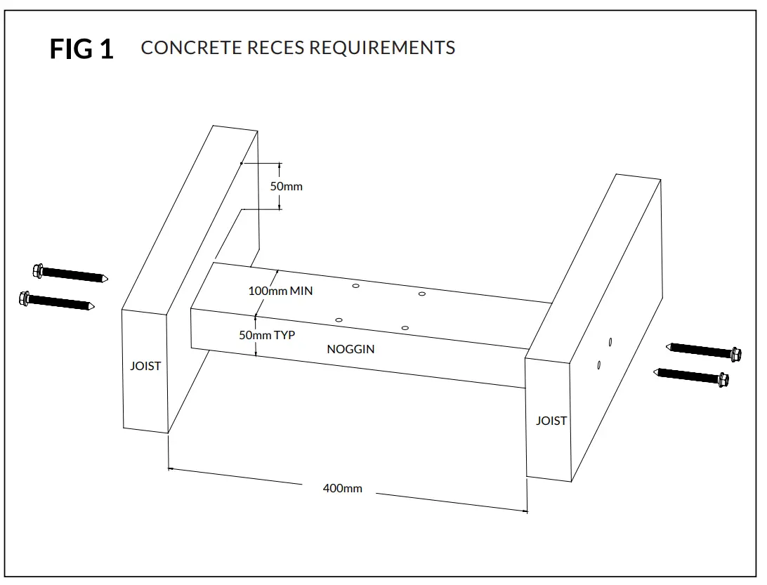 Existing concrete floor