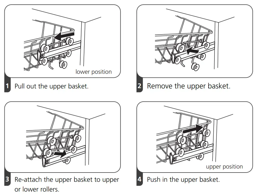 Respekta GSP60TIDM Built In Dishwasher - upper position