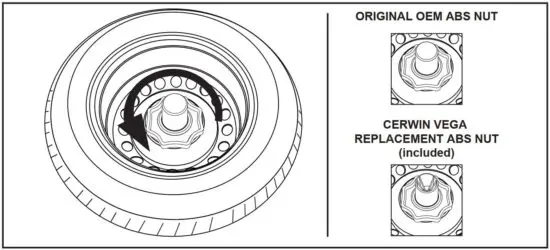 FIG 6 SPARE TIRE WITH ABS NUT