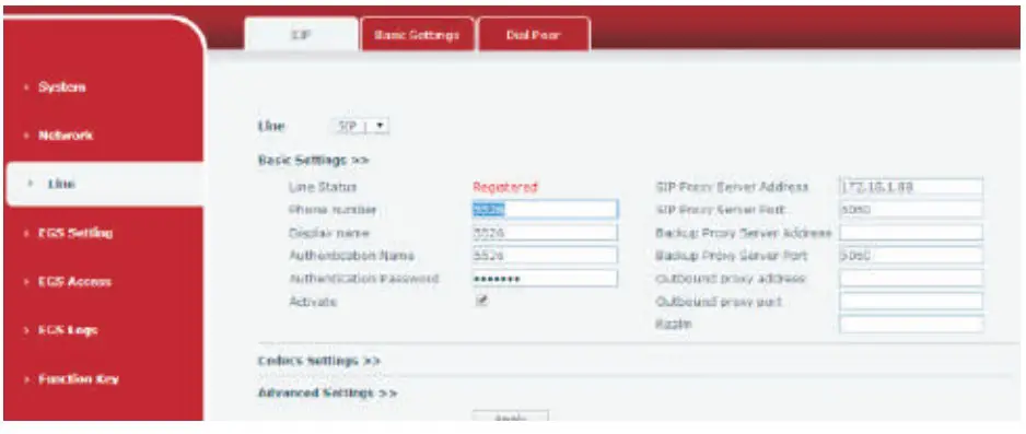 Add the SIP account.