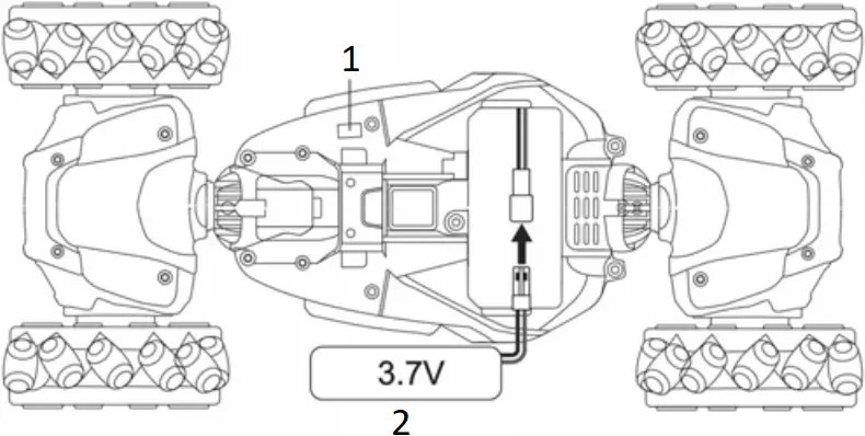 FENGMA Single 114 Twelve Channel Stunt Twisting Remote Control Car - b1