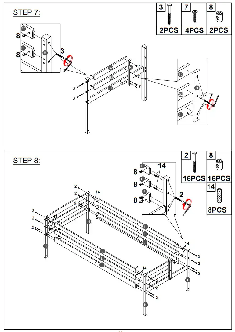 Angel Sar AD000158 Bunk Bed with Stair - fig 2