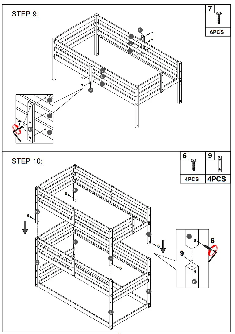 Angel Sar AD000158 Bunk Bed with Stair - fig 3