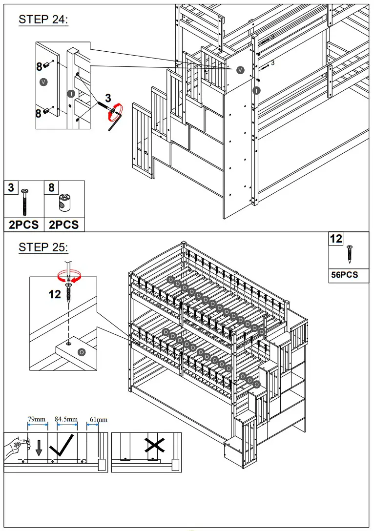 Angel Sar AD000158 Bunk Bed with Stair - fig 9