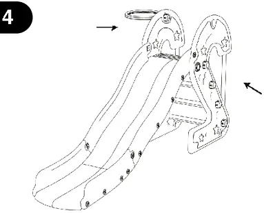 Unbranded LMM283012C 6-in-1 Blue Toddler Slide Kids Playground Climber Playset - Assambly3