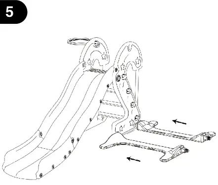 Unbranded LMM283012C 6-in-1 Blue Toddler Slide Kids Playground Climber Playset - Assambly4