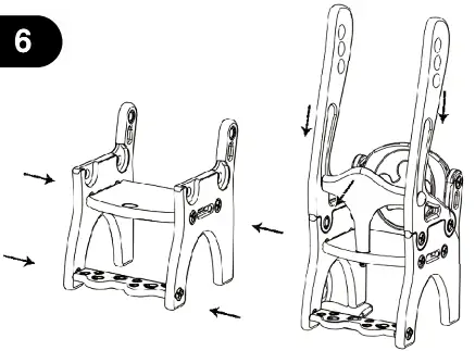 Unbranded LMM283012C 6-in-1 Blue Toddler Slide Kids Playground Climber Playset - Assambly5