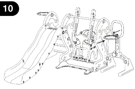 Unbranded LMM283012C 6-in-1 Blue Toddler Slide Kids Playground Climber Playset - Assambly9